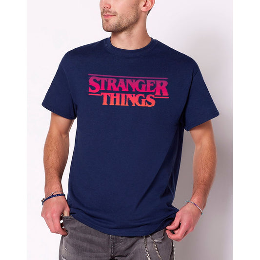 Stranger Things Logo T Shirt NAVY