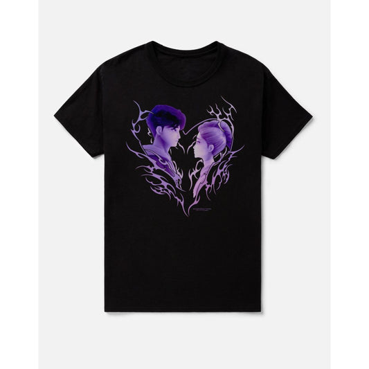Rumi and Jinu T Shirt - KPop Demon Hunters BLACK