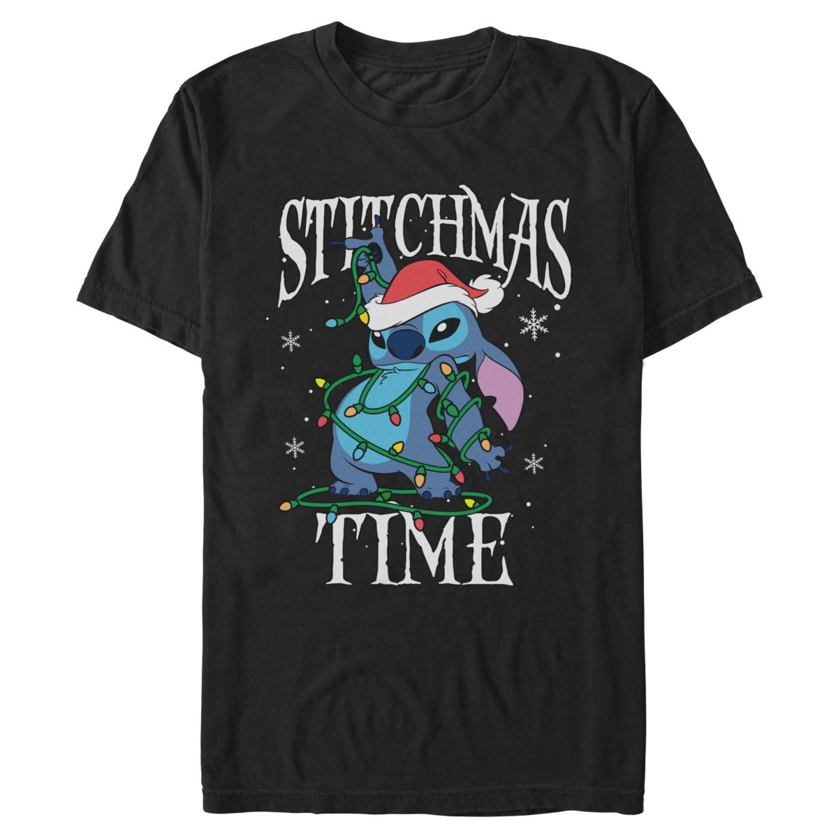 Lilo & Stitch Stitchmas T Shirt BLACK