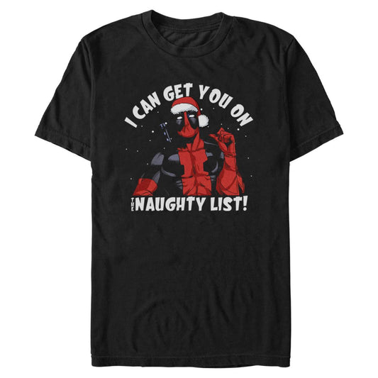 Deadpool The Naughty List T Shirt BLACK