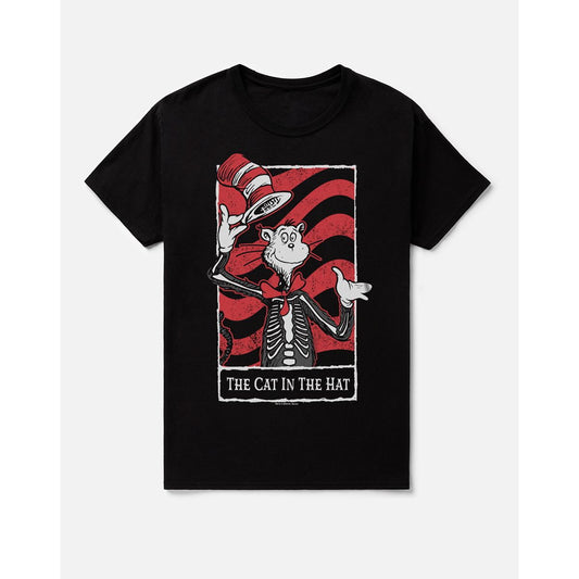 Cat in the Hat Skeleton T Shirt - Dr. Seuss BLACK