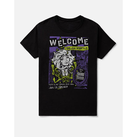 Welcome Foolish Mortals T Shirt - The Haunted Mansion BLACK