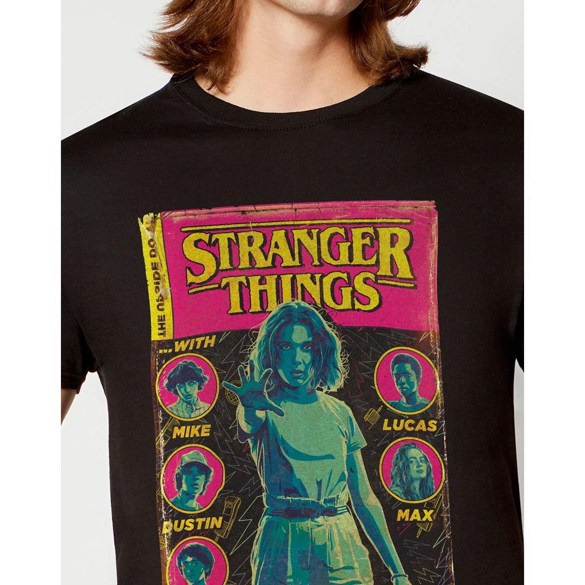 Eleven T Shirt - Stranger Things BLACK