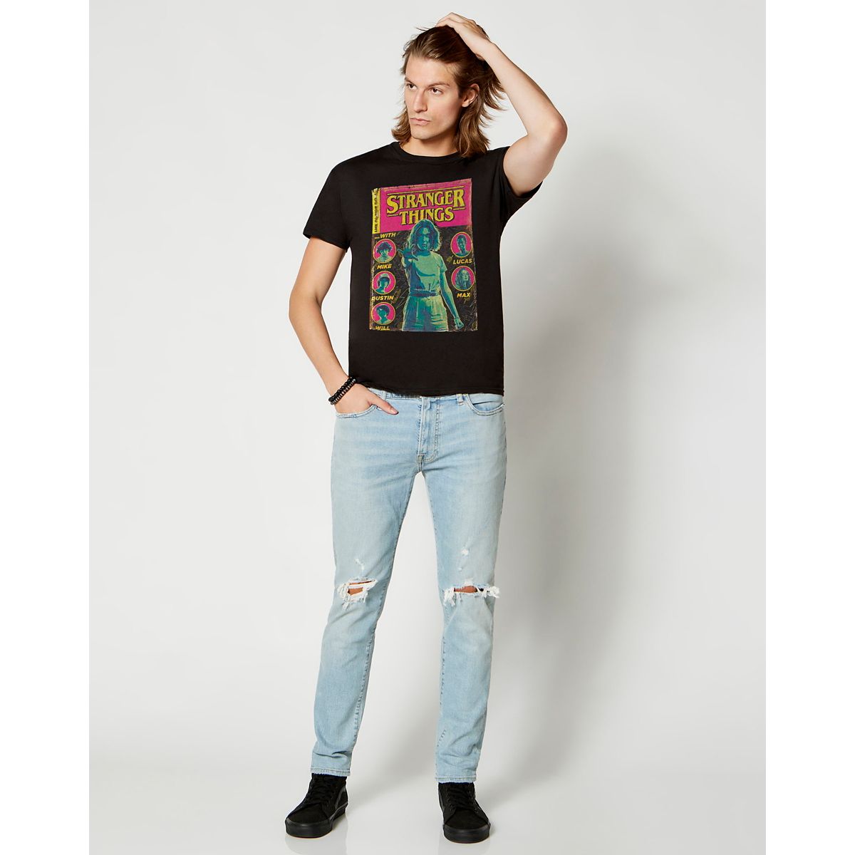 Eleven T Shirt - Stranger Things BLACK