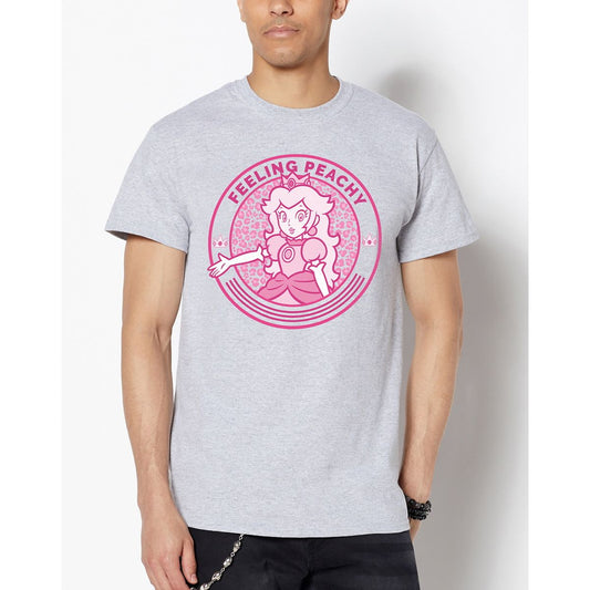 Feeling Peachy T Shirt - Nintendo GRAY
