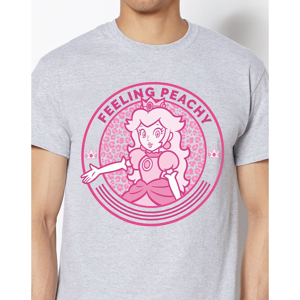 Feeling Peachy T Shirt - Nintendo GRAY