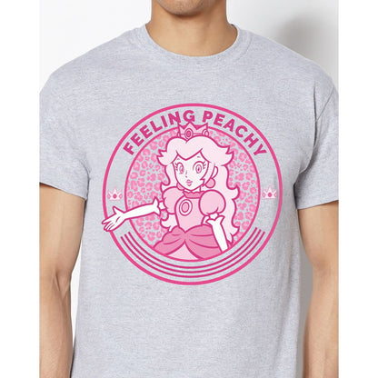 Feeling Peachy T Shirt - Nintendo GRAY
