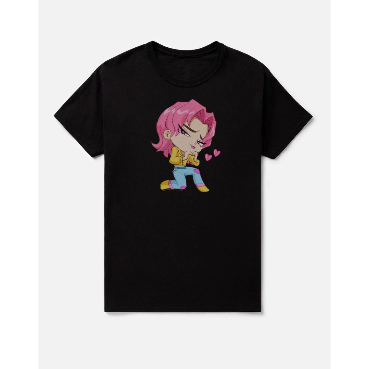 KPop Demon Hunters Romance Saja Chibi T Shirt BLACK