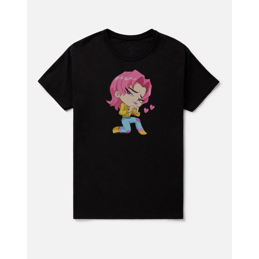 KPop Demon Hunters Romance Saja Chibi T Shirt BLACK