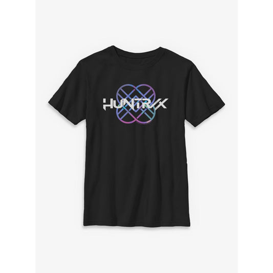 Kids Huntr/x Symbol T Shirt - KPop Demon Hunters BLACK