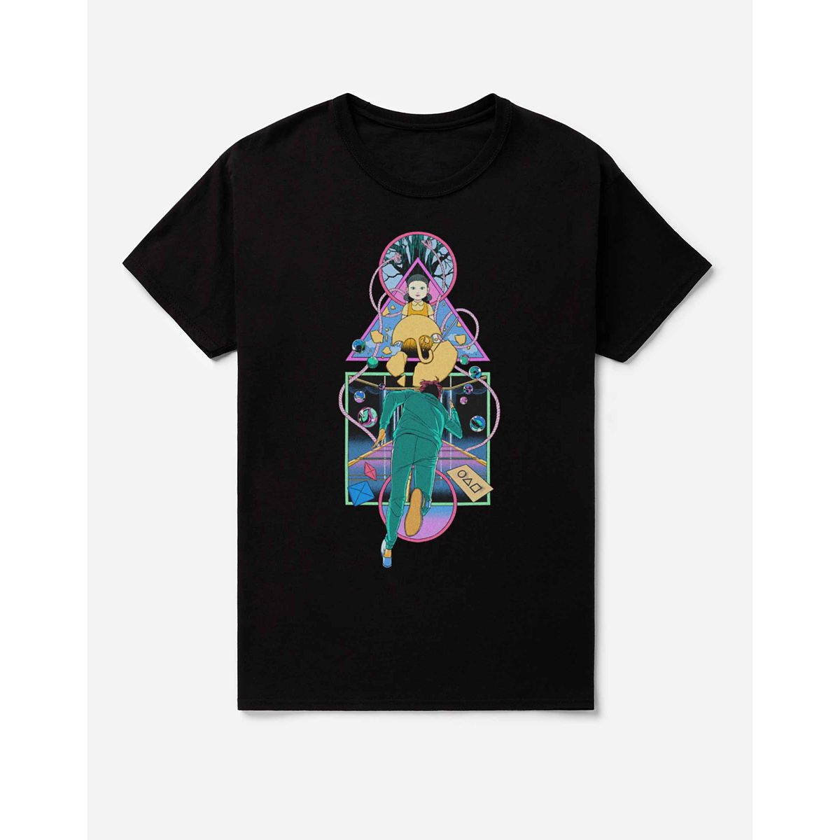 Squid Game Running T Shirt BLACK