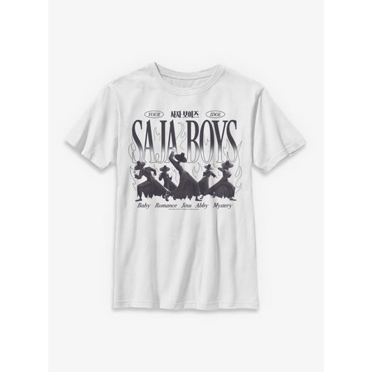 Kids KPop Demon Hunters Saja Boys T Shirt WHITE