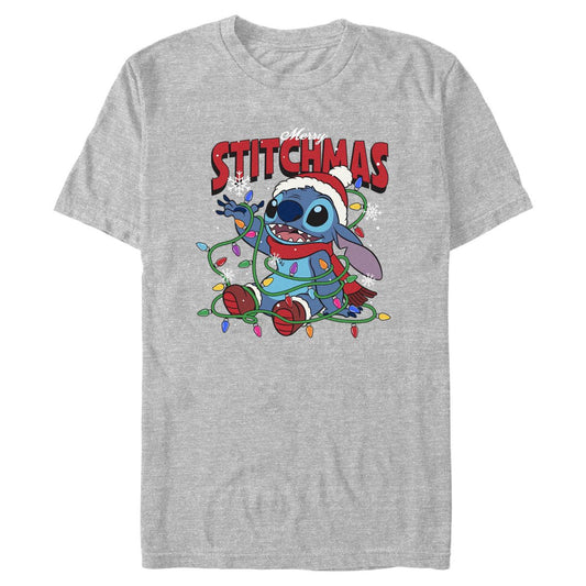 Merry Stitchmas T Shirt - Lilo & Stitch GRAY