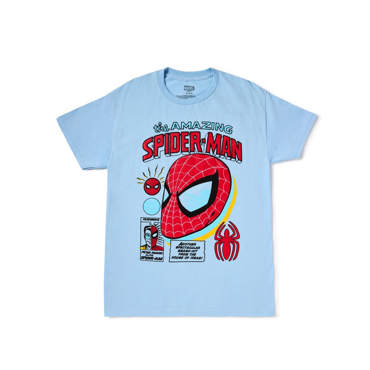Spider-Man Big Head T Shirt LIGHT BLUE
