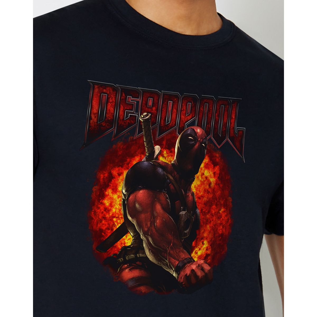 Deadpool Explosion T Shirt - Marvel BLACK