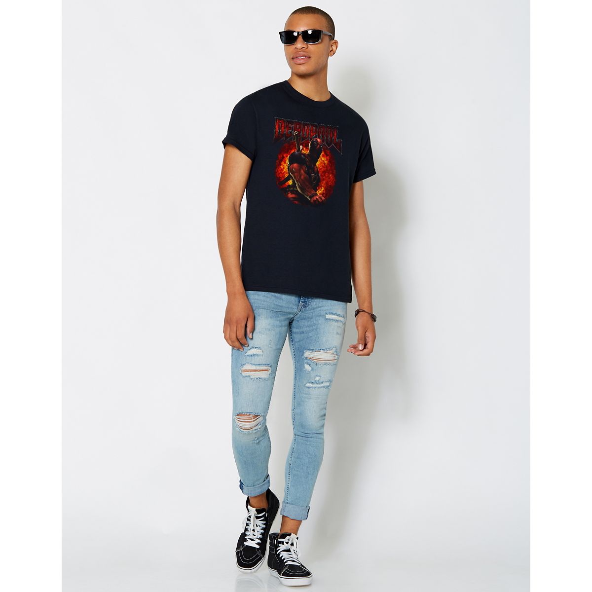 Deadpool Explosion T Shirt - Marvel BLACK