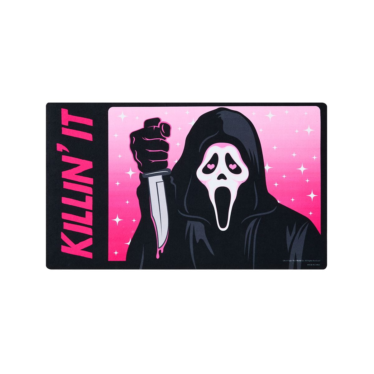 Ghost Face Killin' It Doormat PINK