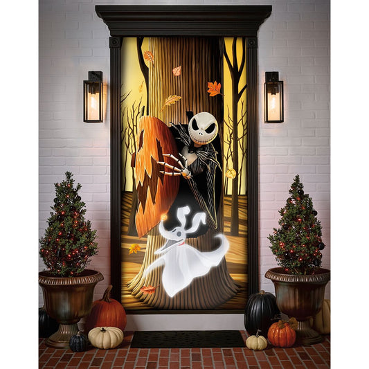 Jack Skellington and Zero Door Cover - The Nightmare Before Christmas MULTI-COLOR