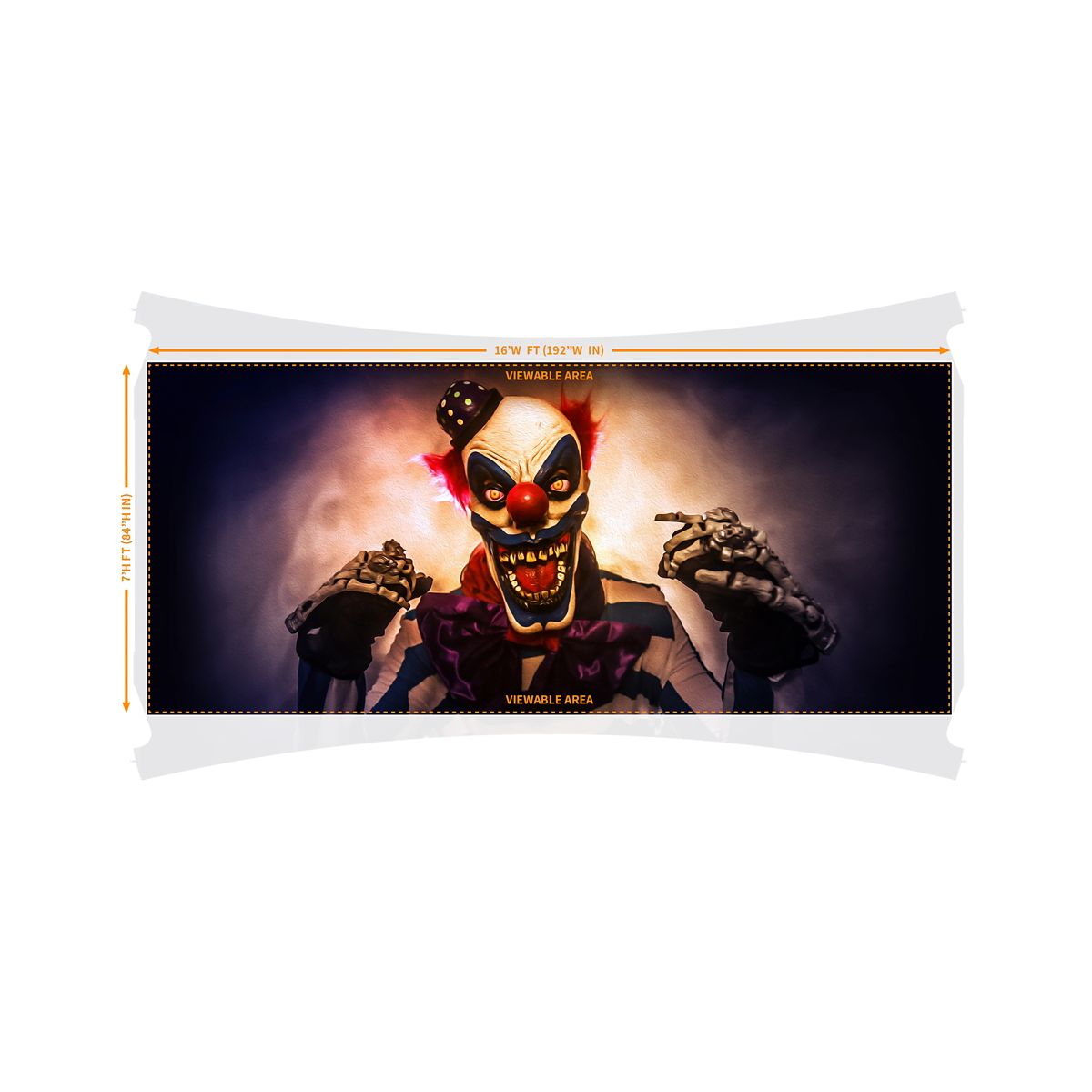 Creepy Carney Garage Double Door Cover MULTI-COLOR