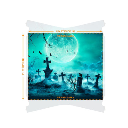 Reaper Graveyard Garage Single Door Cover BLUE