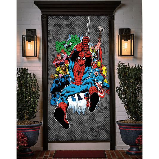 Spider-Man & Friends Door Cover - Marvel Comics Retro MULTI-COLOR