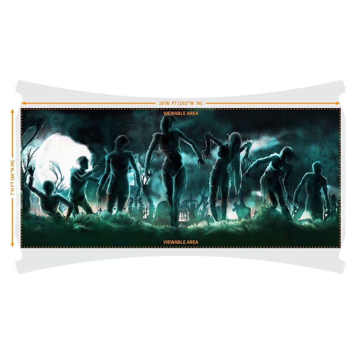 Undead Nightmare Garage Double Door Cover BLACK AND  BLUE