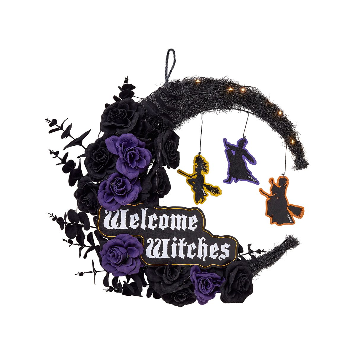 Light-Up LED Welcome Witches Wreath - Hocus Pocus MULTI-COLOR