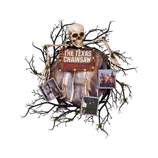 Light-Up Leatherface Wreath - The Texas Chainsaw Massacre MULTI-COLOR