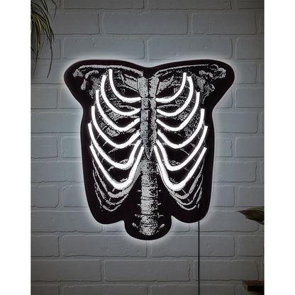 Skeleton Torso Neon LED Light-Up Sign BLACK AND WHITE