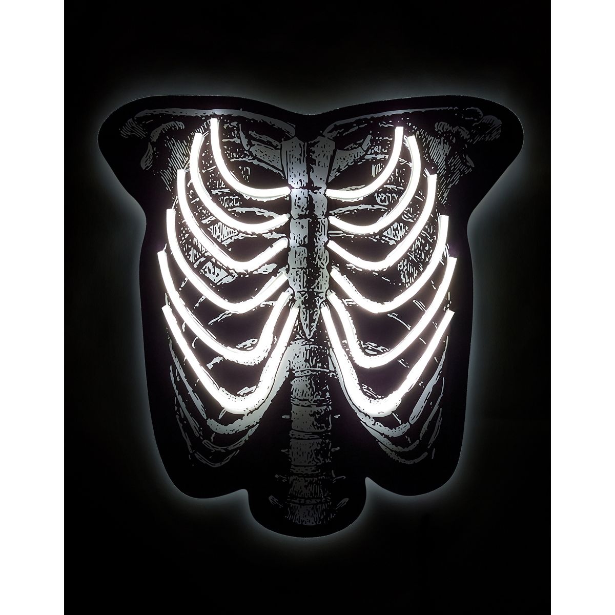 Skeleton Torso Neon LED Light-Up Sign BLACK AND WHITE