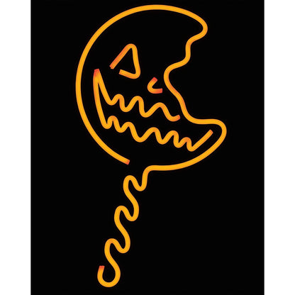 Trick 'r Treat Lollipop Neon LED Light-Up Sign ORANGE
