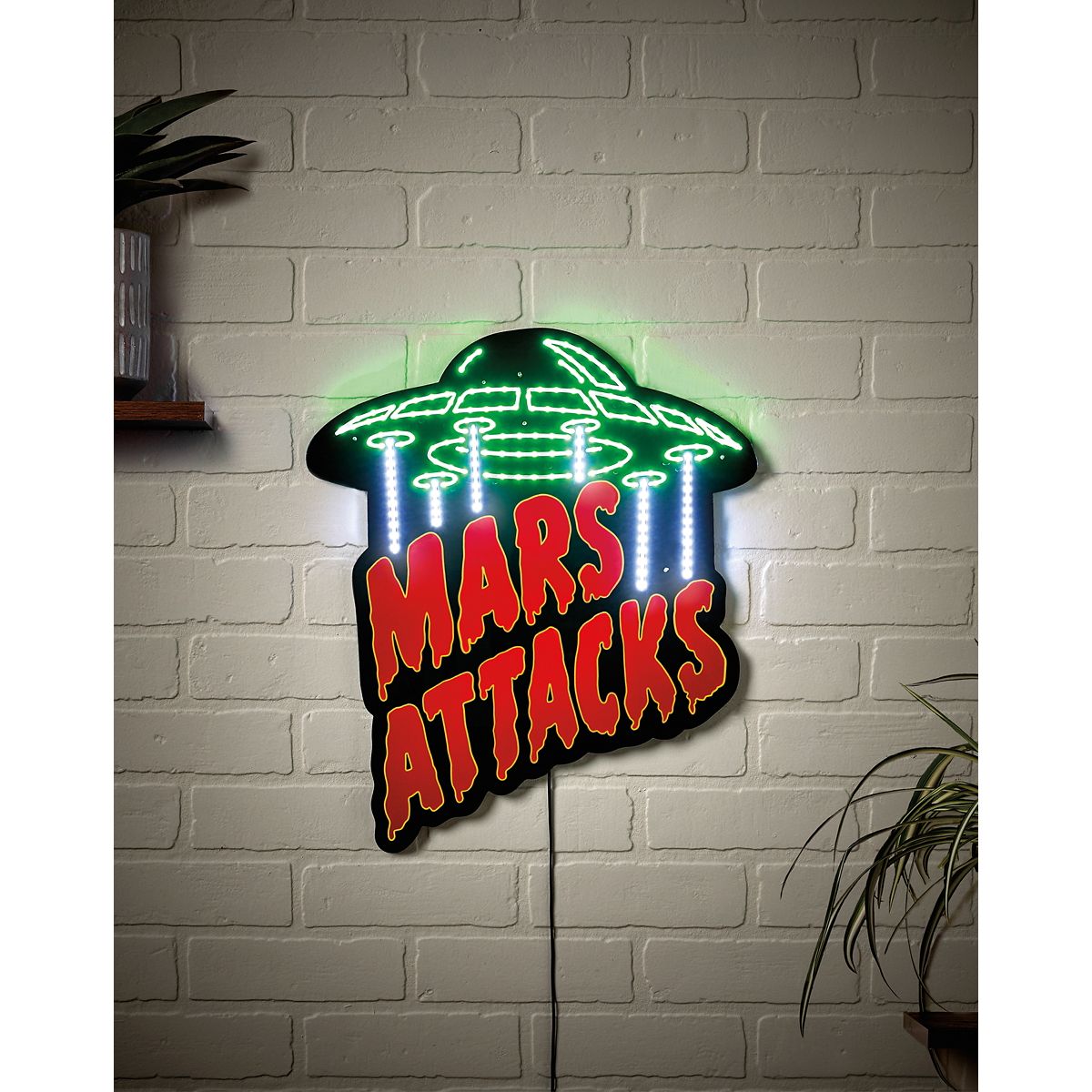 Mars Attacks Neon LED Light-Up Sign MULTI-COLOR