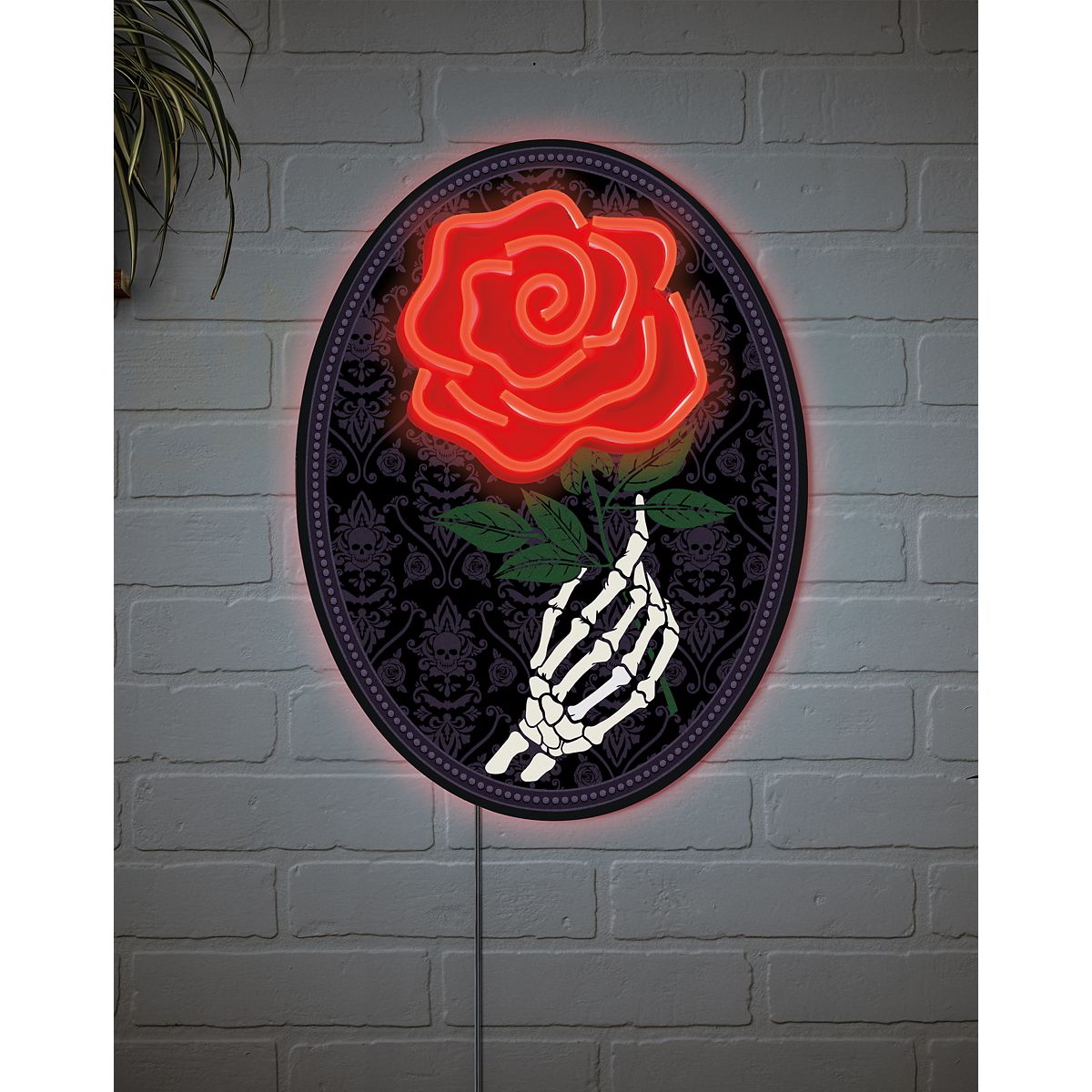 Undying Love Rose Neon LED Light-Up Sign BLACK AND WHITE