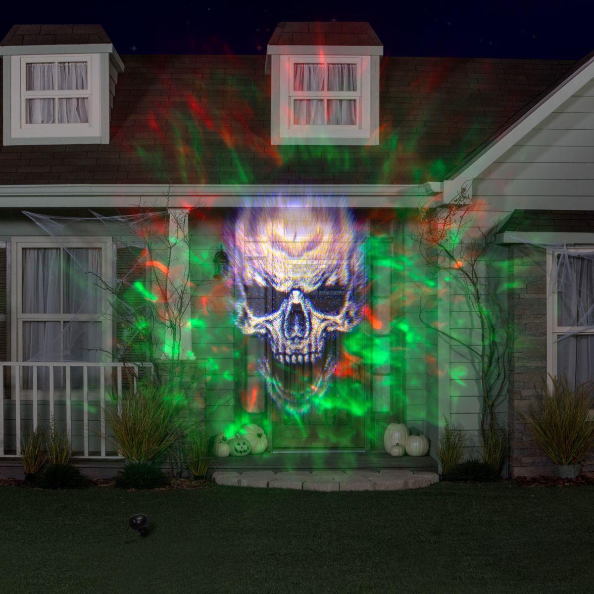 Skull Fire and Ice Light Projector BLACK