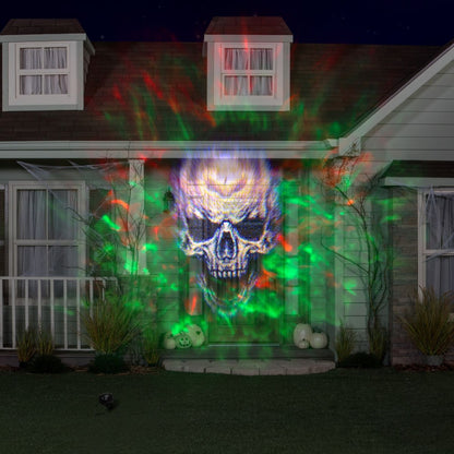 Skull Fire and Ice Light Projector BLACK