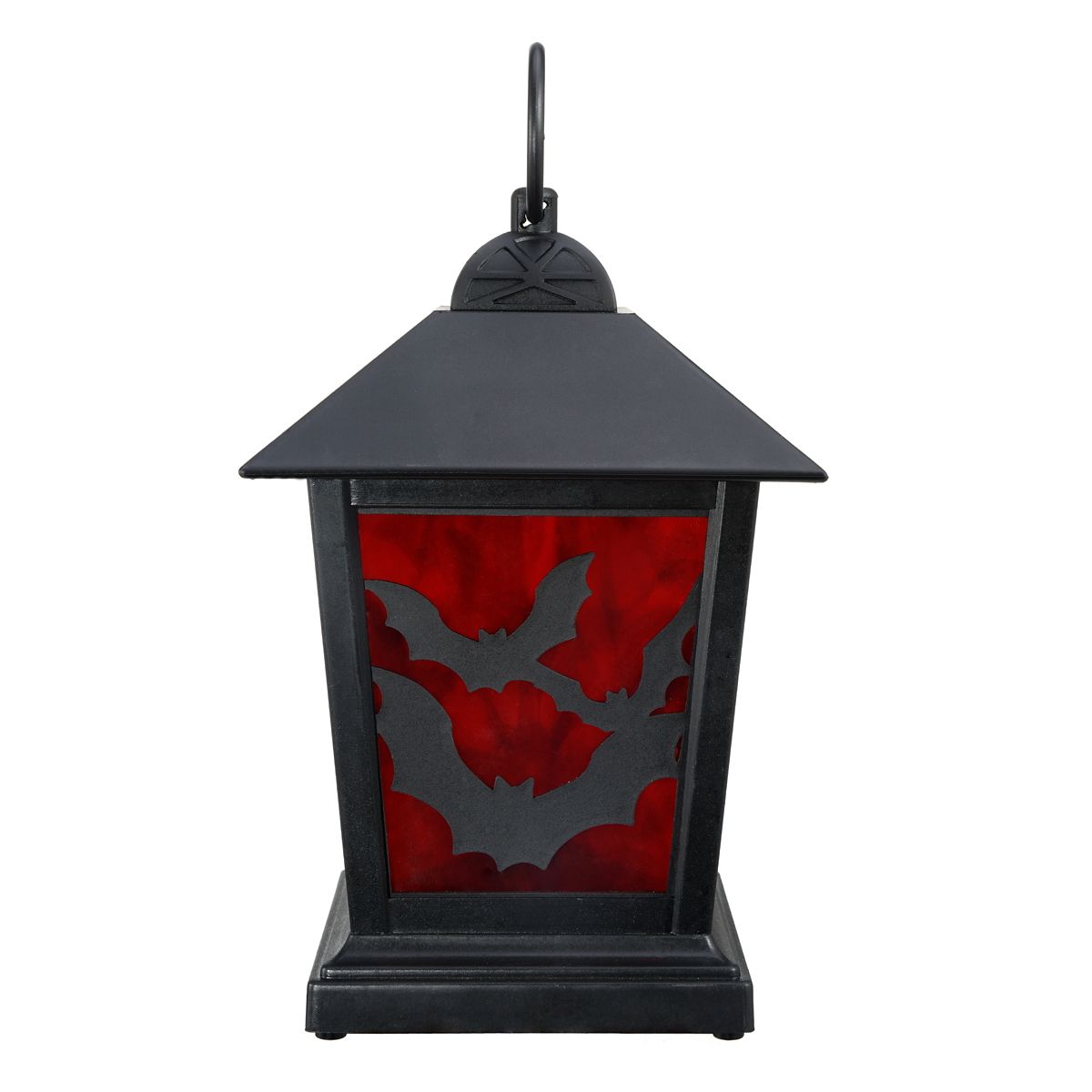 Red LED Creepy Bats Lantern Pathway Markers - 4 Pack BLACK AND RED