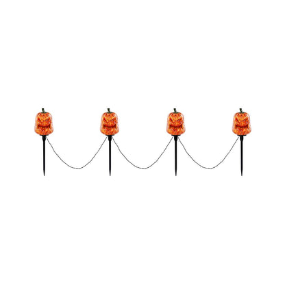 Light-Up LED Spooky Pumpkin Pathway Markers ORANGE