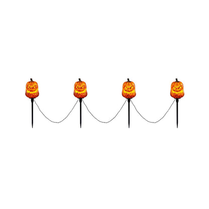 Light-Up LED Spooky Pumpkin Pathway Markers ORANGE