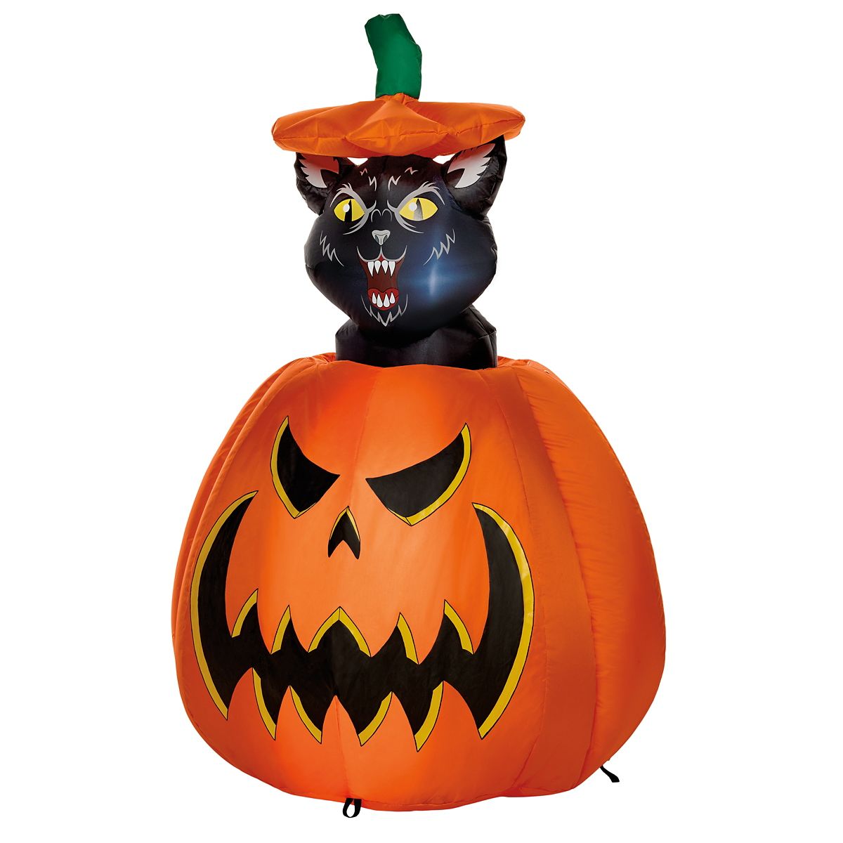3 Ft 7 In Light-Up Animated Rising Pumpkin Cat Inflatable Decoration MULTI-COLOR