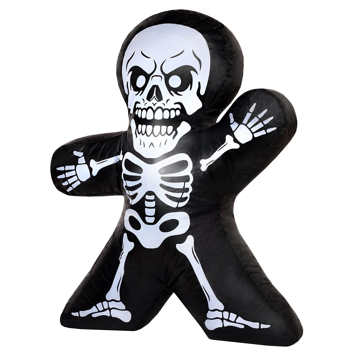 2 Ft Light-Up Skeleton Inflatable BLACK AND WHITE