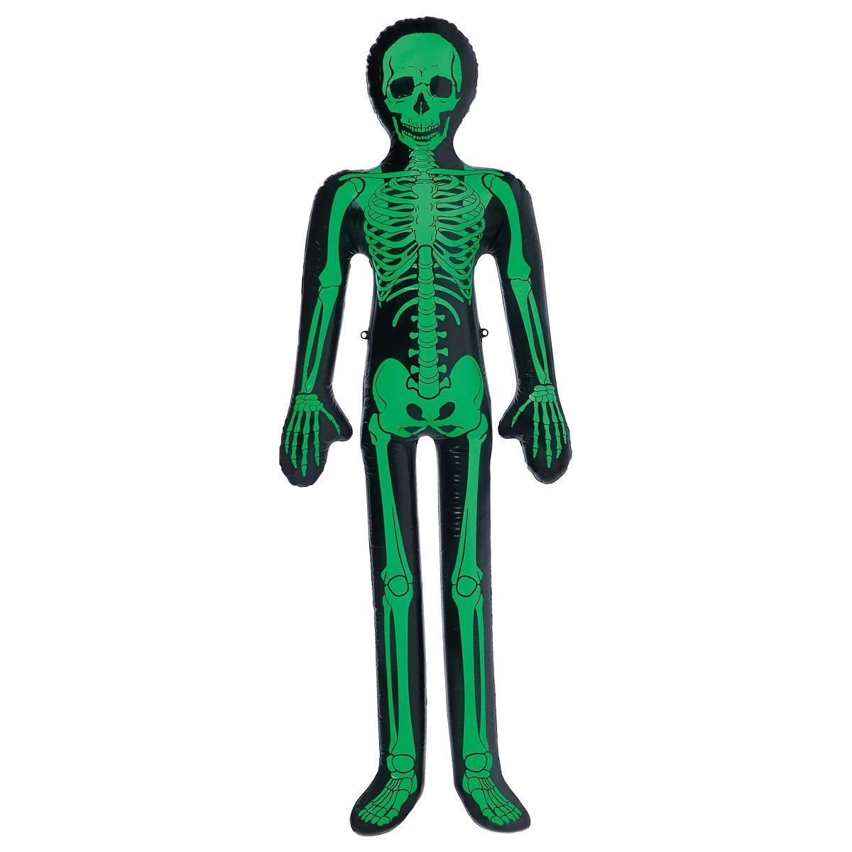 5 Ft Glow in the Dark Inflatable Skeleton BLACK AND GREEN