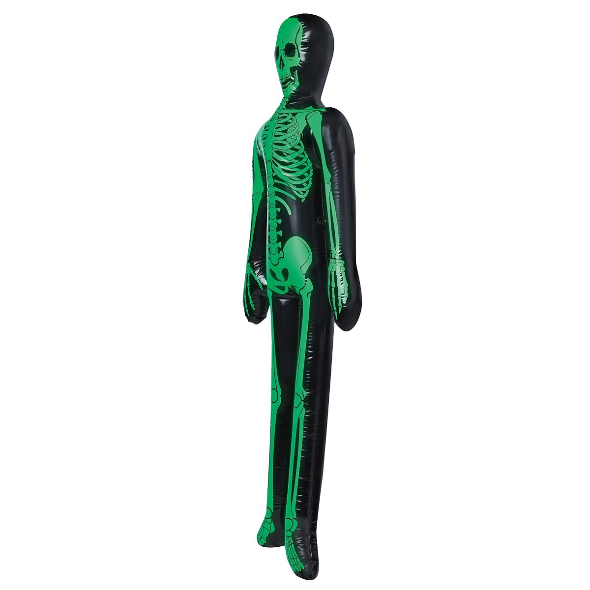 5 Ft Glow in the Dark Inflatable Skeleton BLACK AND GREEN