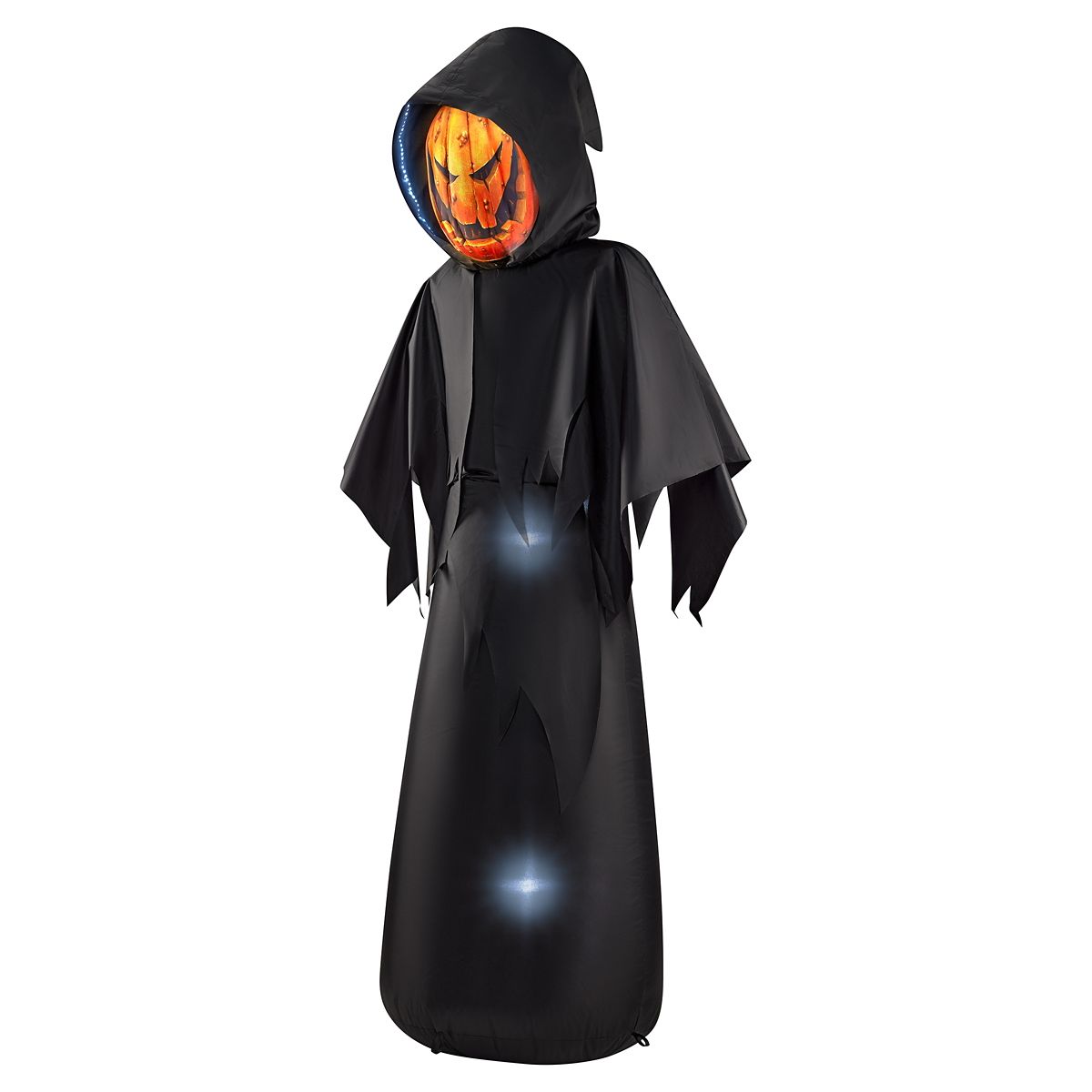 6 Ft. Masked Hooded Figure Light-Up Inflatable Decoration BLACK