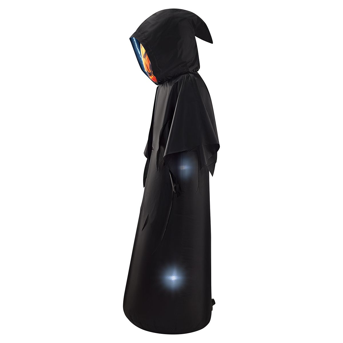 6 Ft. Masked Hooded Figure Light-Up Inflatable Decoration BLACK