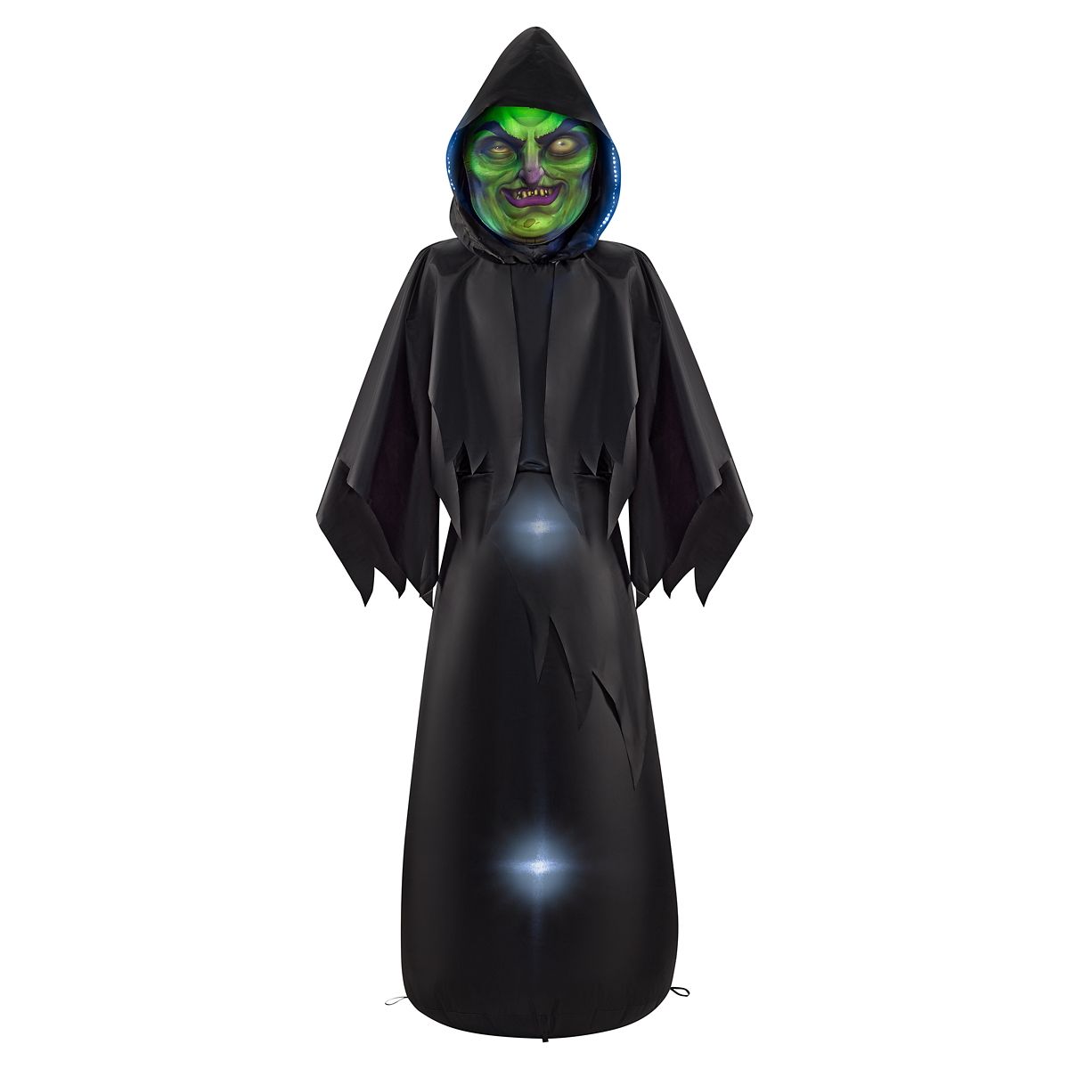 6 Ft. Masked Hooded Figure Light-Up Inflatable Decoration BLACK