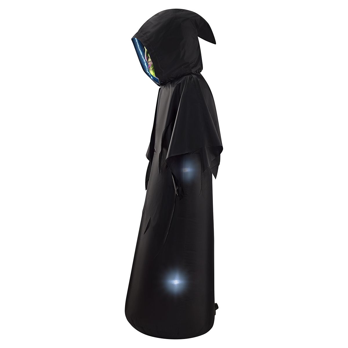 6 Ft. Masked Hooded Figure Light-Up Inflatable Decoration BLACK