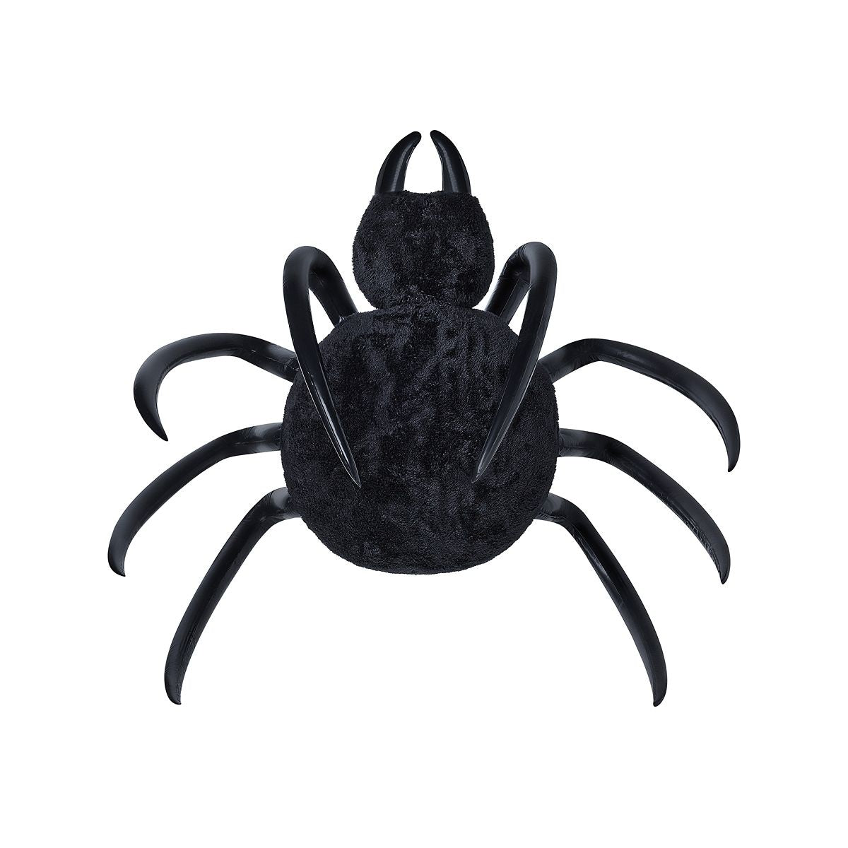 4 Ft Hanging Inflatable Furry Spider BLACK AND RED