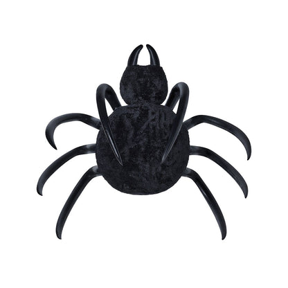 4 Ft Hanging Inflatable Furry Spider BLACK AND RED