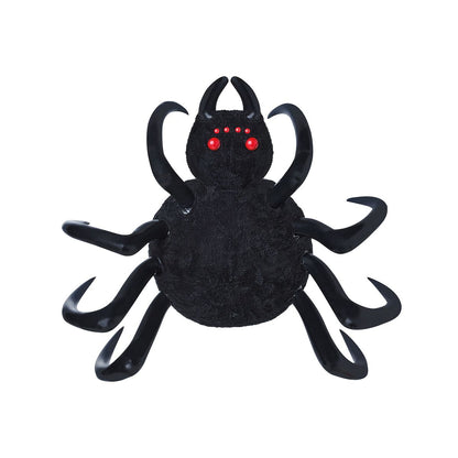 4 Ft Hanging Inflatable Furry Spider BLACK AND RED