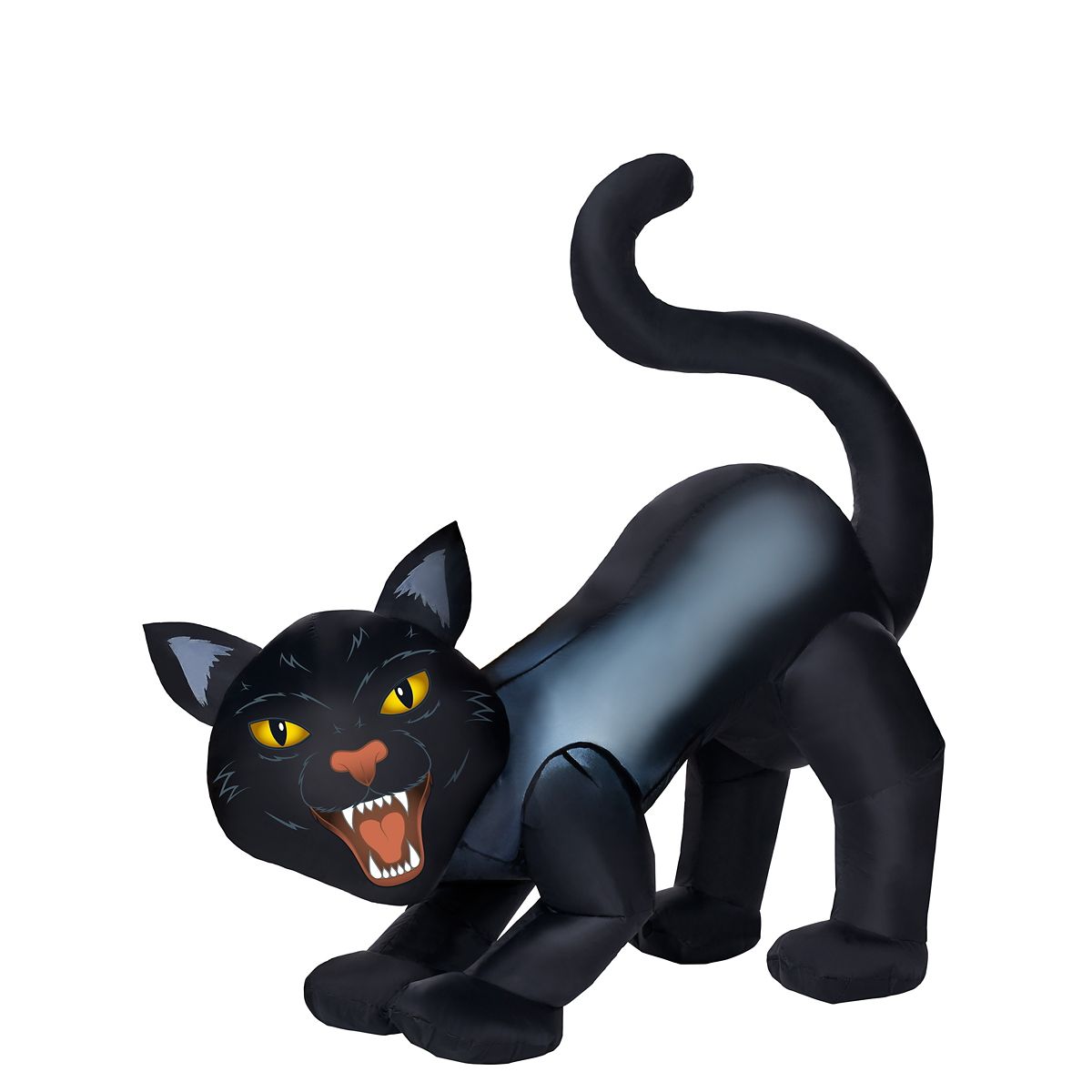 4 Ft Light-Up Scary Cat Inflatable - Decorations BLACK/GRAY